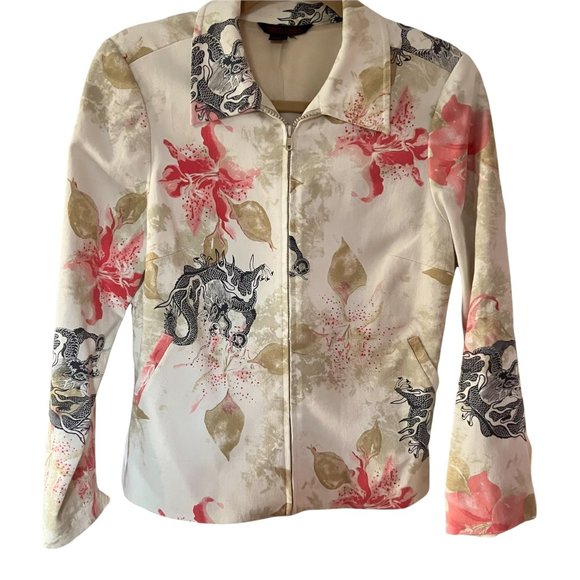 Simon Chang Printed Cotton Pant Suit S - Picture 2 of 11